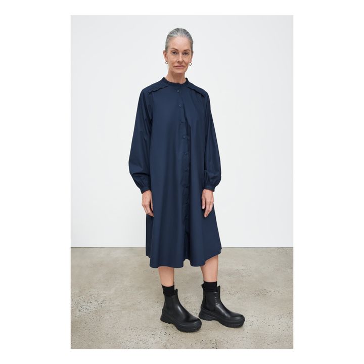 Poppy Organic Cotton Dress | Navy- Produktbild Nr. 1
