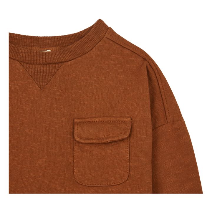 Sweat Coton Bio Poche Rouille- Image produit n°1