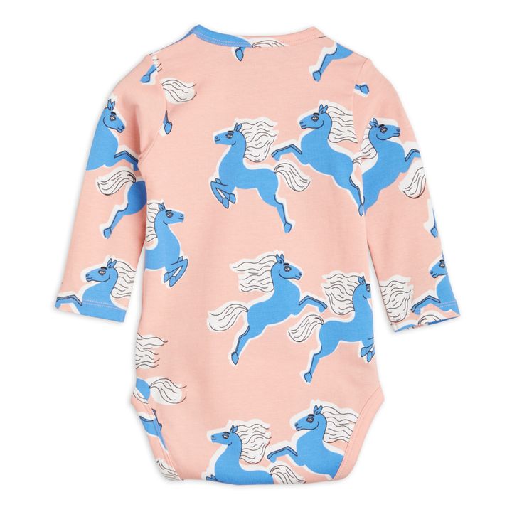 Organic Cotton Horse Baby Bodysuit Rosa- Produktbild Nr. 4