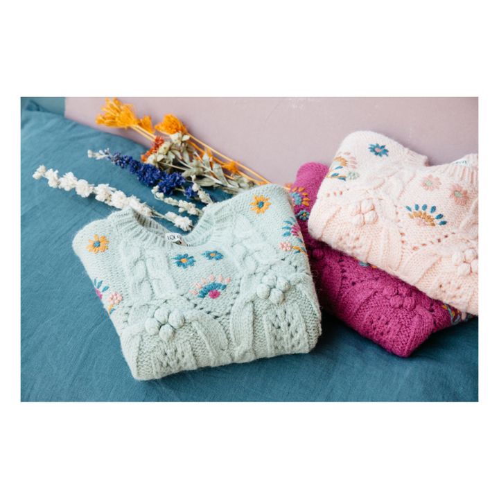Georgette Hand-Embroidered Jumper Rosa- Imagen del producto n°6