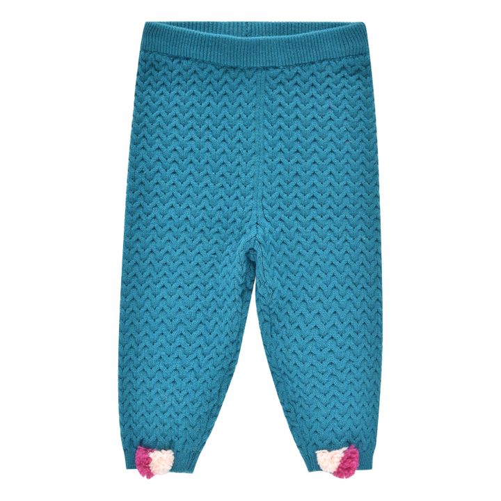 Moldavia Wool and Alpaca Leggings Peacock blue- Product image n°0