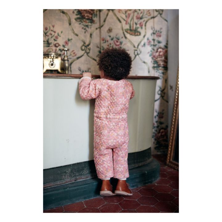 Jenna Organic Cotton Quilted Baby Jumpsuit Rosa- Imagen del producto n°3