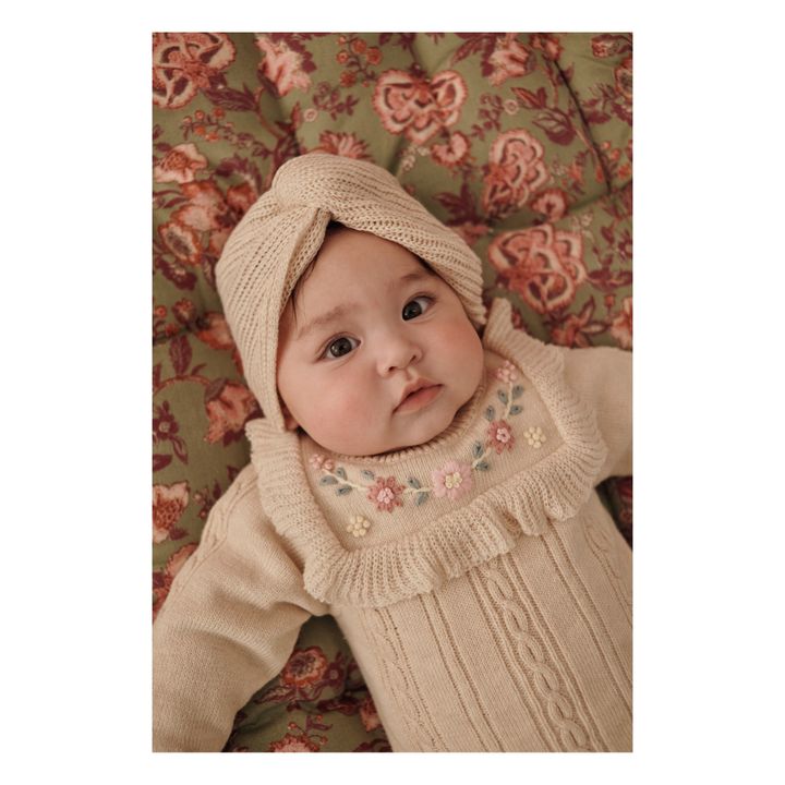 Najma Hand-Embroidered Cotton and Cashmere Jumpsuit Crudo- Imagen del producto n°2