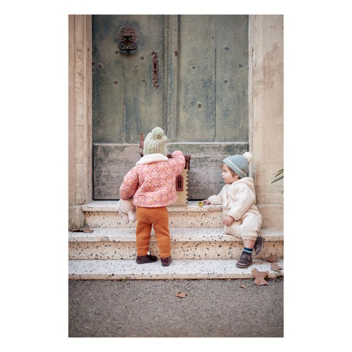 Jasmina Organic Cotton Fur-Lined Coat | Pink- Product image n°2