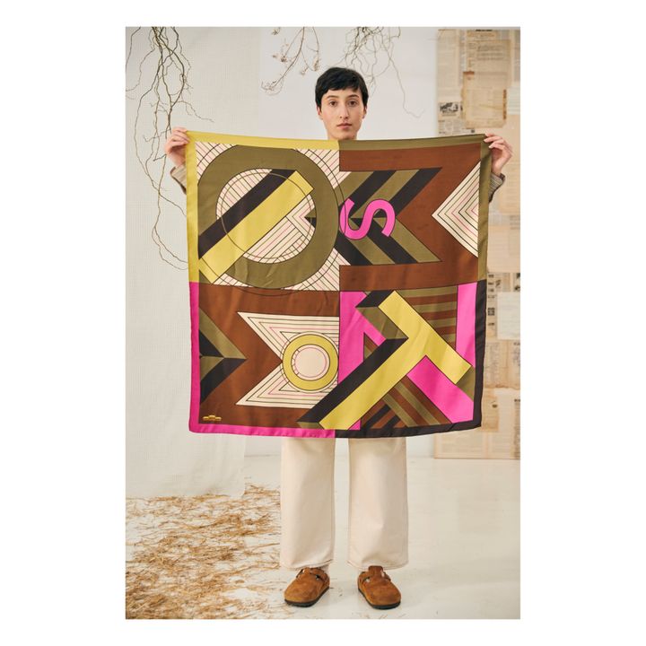 606 Silk Scarf Avellana- Imagen del producto n°1