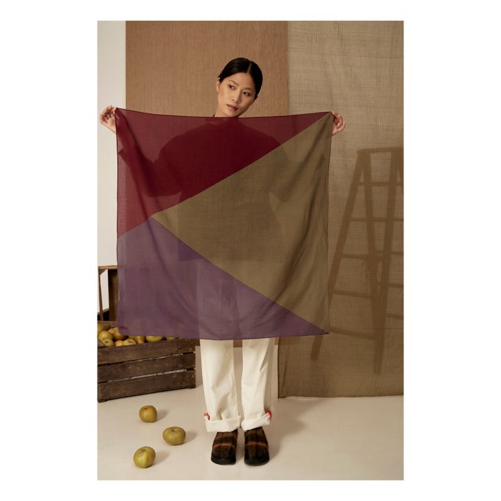 614 Silk Scarf Verde militare- Immagine del prodotto n°1