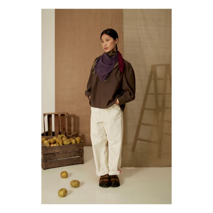 614 Silk Scarf Verde militare- Immagine del prodotto n°4