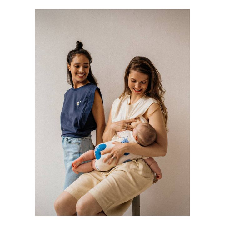 On Sème Organic Cotton Breastfeeding Top Blu marino- Immagine del prodotto n°3