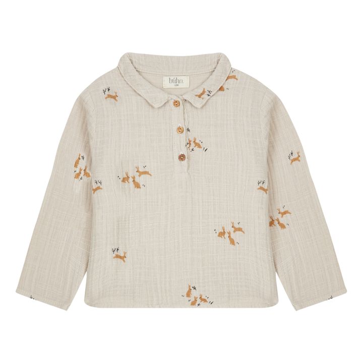 Camisa Gasa de algodón Bunny | Crudo- Imagen del producto n°0