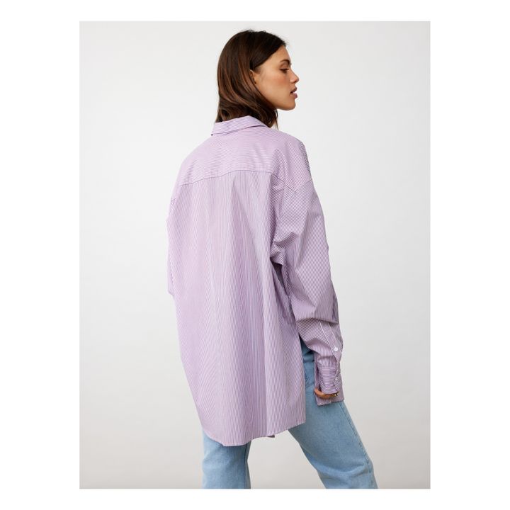 Benjamin Striped Oversize Shirt Rot- Produktbild Nr. 6