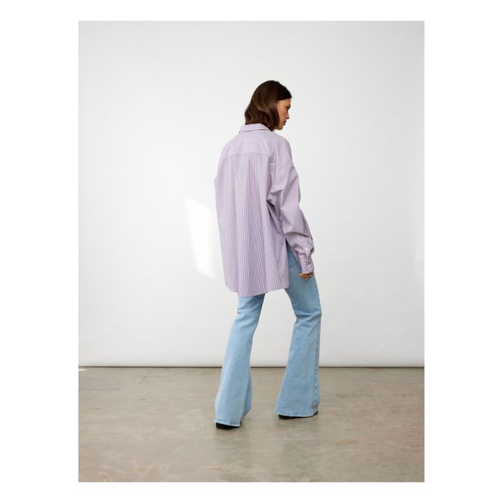 Benjamin Striped Oversize Shirt Rot- Produktbild Nr. 7