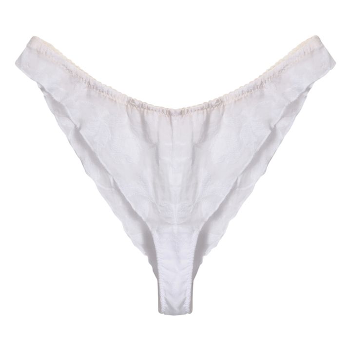 Alyre Broderie Française Briefs | Bianco- Immagine del prodotto n°0