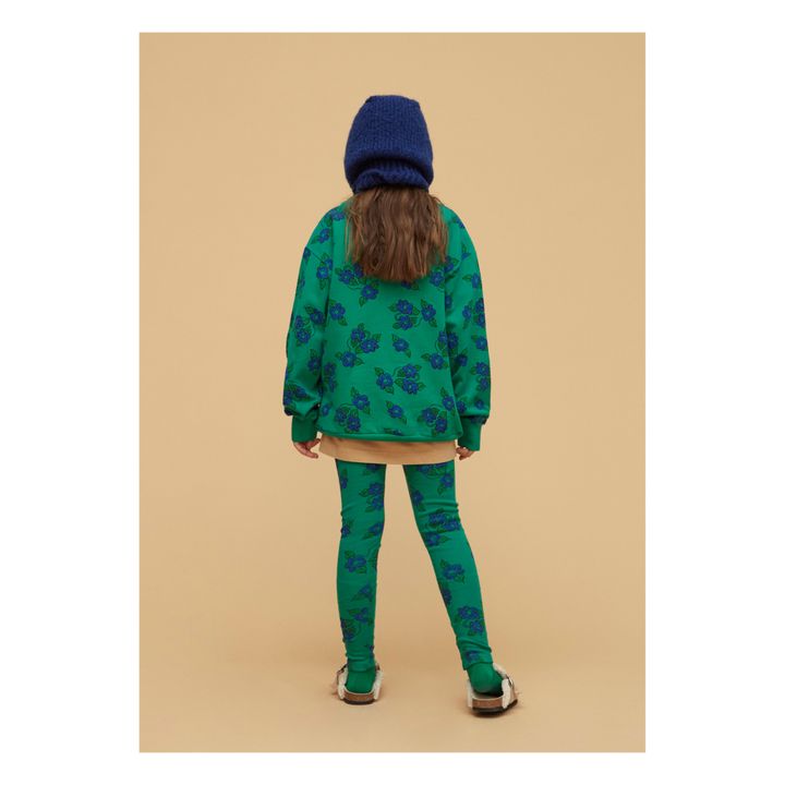 Organic Cotton Flower Sweatshirt Verde- Immagine del prodotto n°3