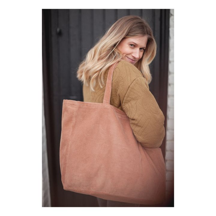 Borsa Tote-Bag, in velluto a costine - Collezione Donna | Rosa antico- Immagine del prodotto n°1