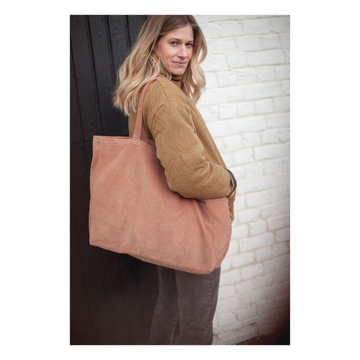 Borsa Tote-Bag, in velluto a costine - Collezione Donna | Rosa antico- Immagine del prodotto n°2