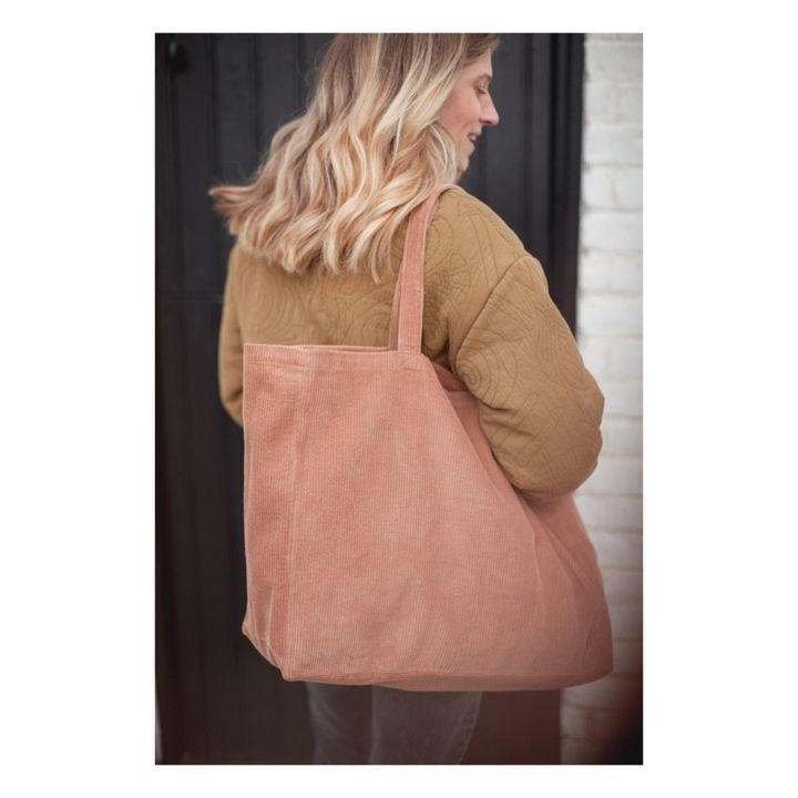 Borsa Tote-Bag, in velluto a costine - Collezione Donna | Rosa antico- Immagine del prodotto n°3