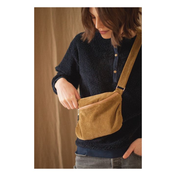 Banane Velours Côtelé - Collection Femme | Ocre- Image produit n°1