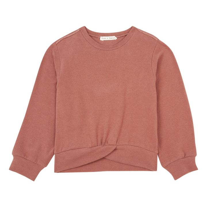 Asymmetric Knit Jumper Dusty Pink- Product image n°0
