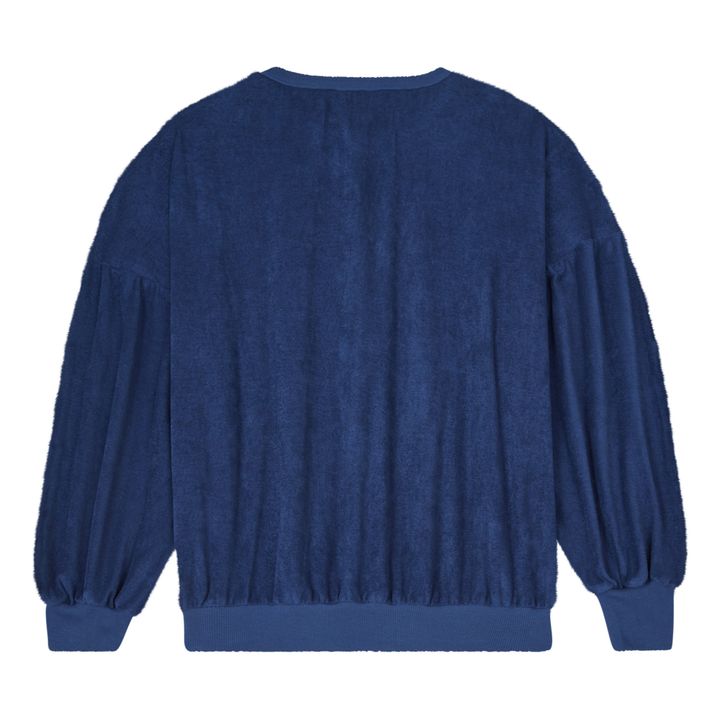 Tony Organic Cotton Fleece Sweatshirt Azul- Imagen del producto n°2