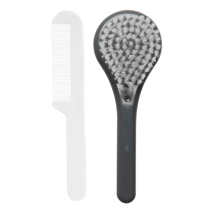 Set coiffure brosse et peigne pour bébé | Gris foncé- Image produit n°0