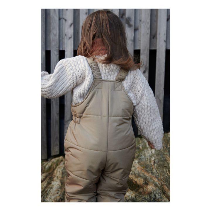 Olive Recycled Polyester Ski Trousers | Beige- Product image n°1