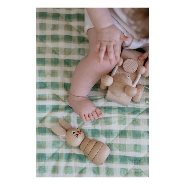 Quilted Organic Cotton Blanket - 90 x 110 cm | Edamame- Produktbild Nr. 5