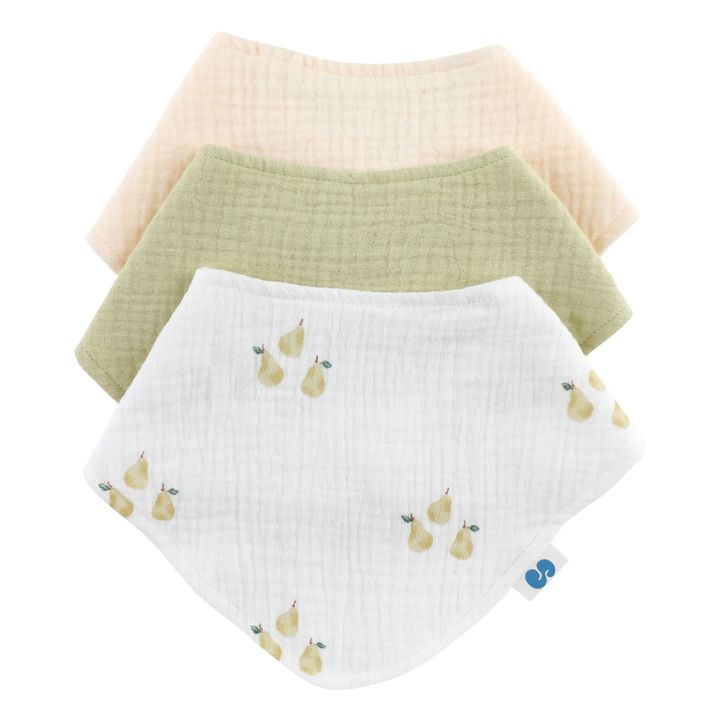 Babero bandana de algodón orgánico - Juego de 3 | Garden- Imagen del producto n°0