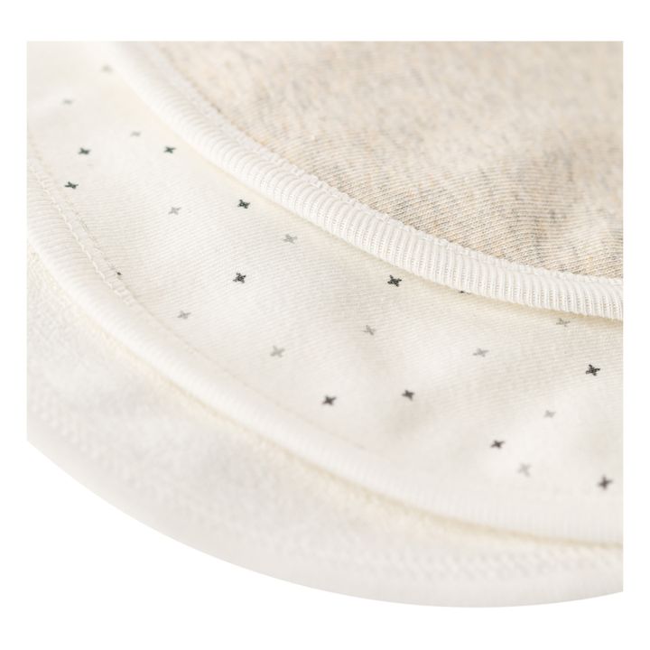 Baloon Organic Cotton Bibs - Set of 3 | Beige- Product image n°1