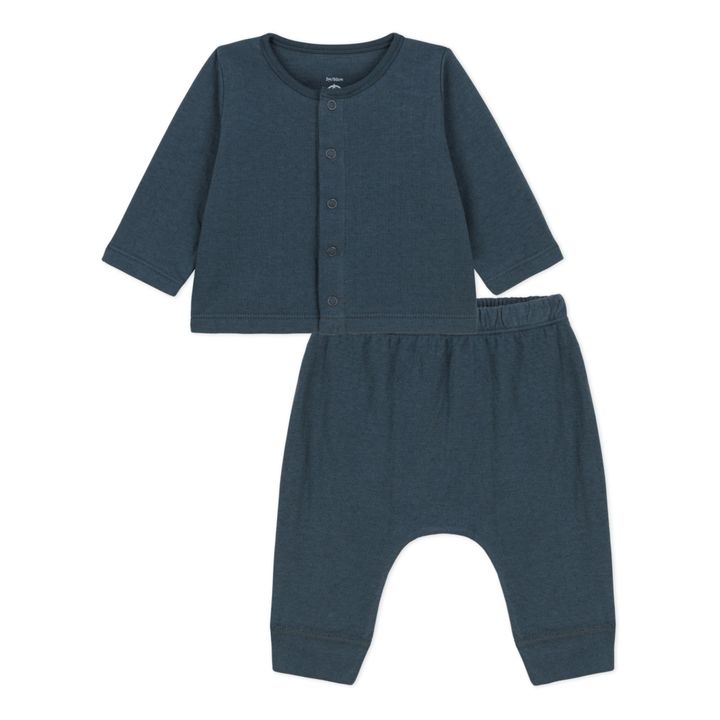Calife Organic Cotton Tunic Top & Bottom Set | Azul- Imagen del producto n°0