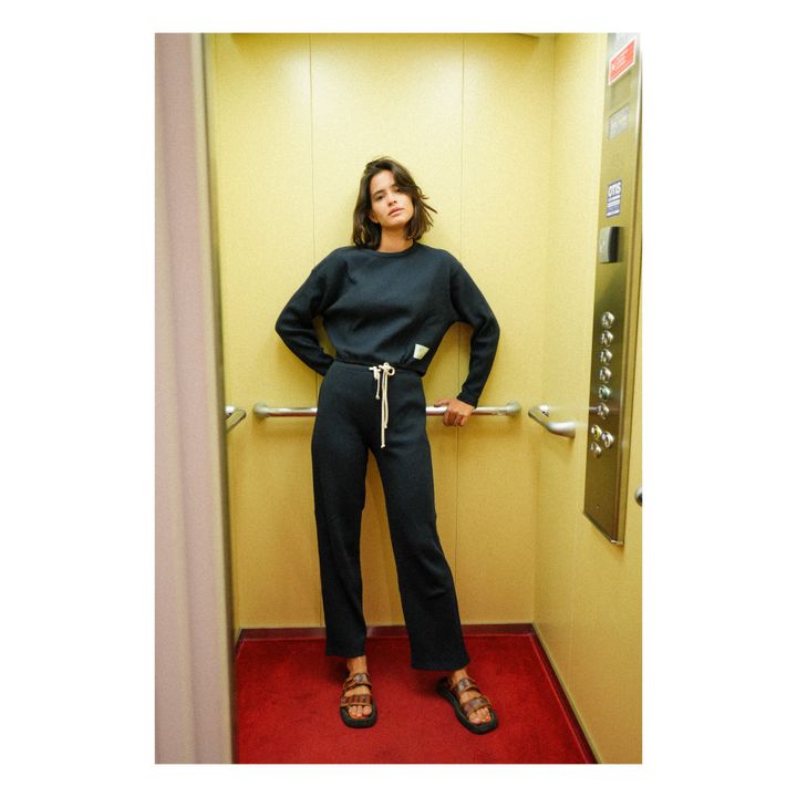 1987 Organic Cotton Trousers | Gris Pizarra- Imagen del producto n°1