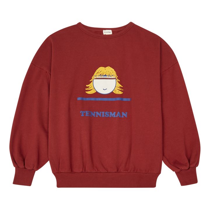 Tony Organic Cotton Fleece Sweatshirt | Burdeos- Imagen del producto n°0