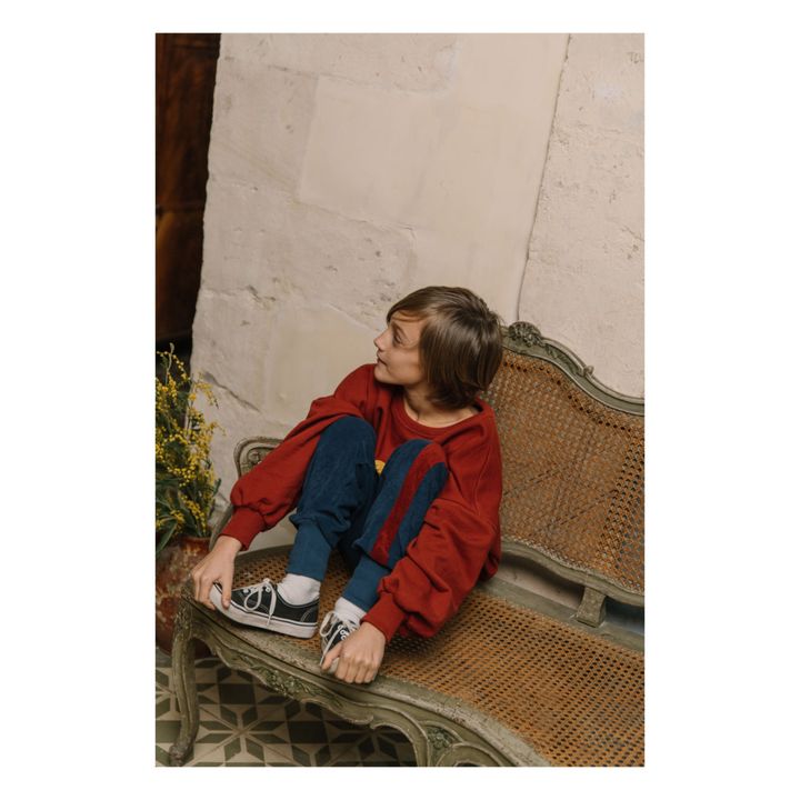 Tony Organic Cotton Fleece Sweatshirt | Burdeos- Imagen del producto n°3