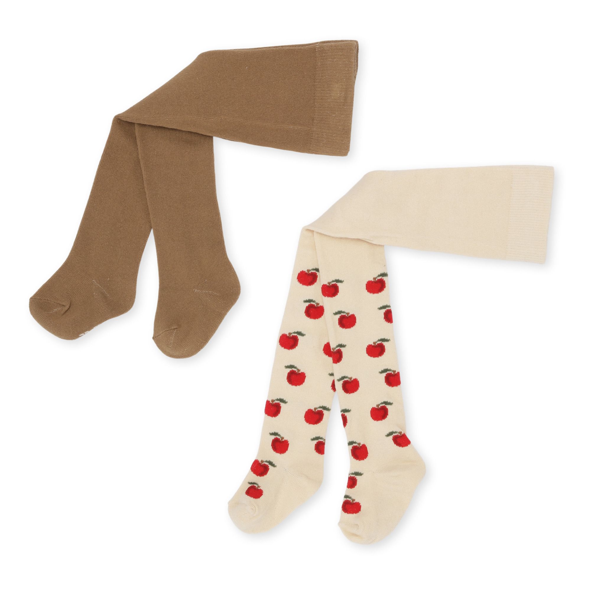 Lot de 2 Collants Jacquard | Marron- Image produit n°0