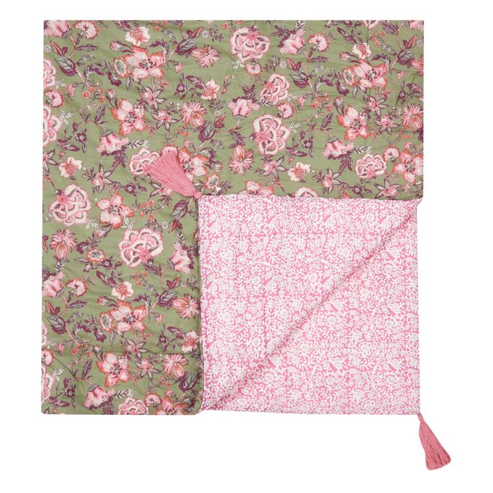 Enoha Reversible Organic Cotton Blanket | Khaki- Produktbild Nr. 2