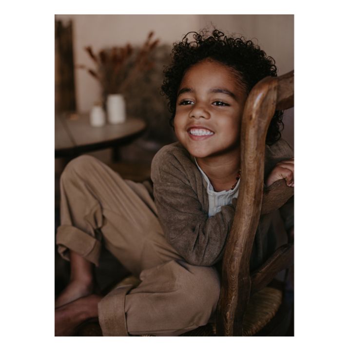 Pantalon Coton Bio Cozy Taupe- Image produit n°5