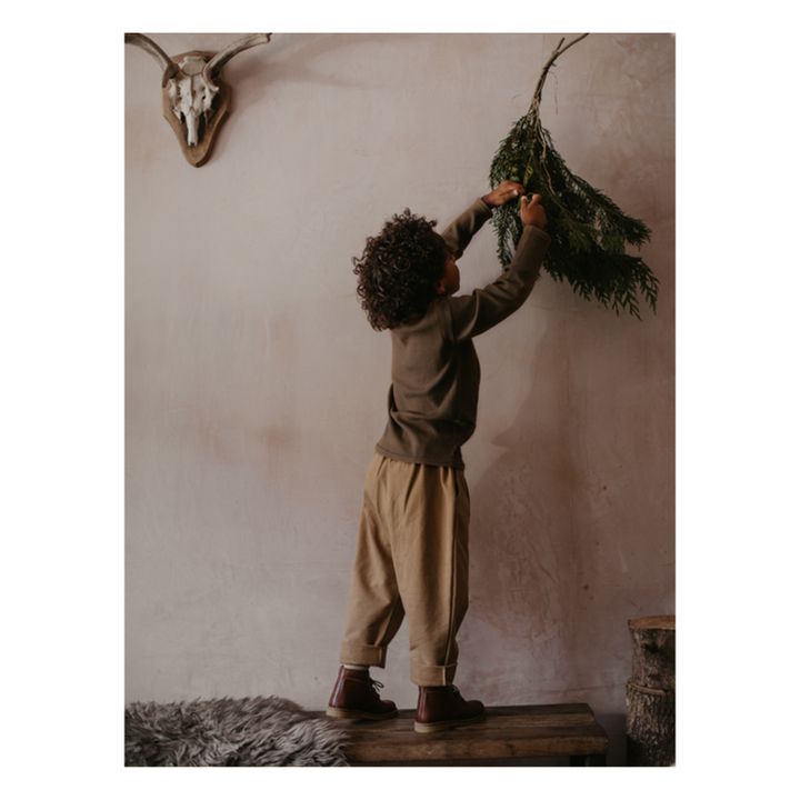 Pantalon Coton Bio Cozy Taupe- Image produit n°3