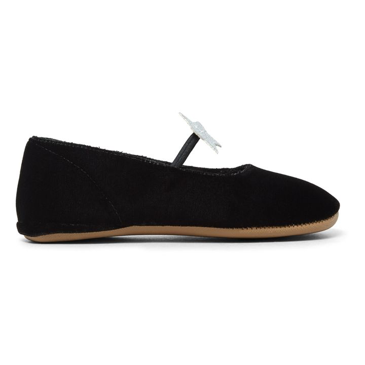 Zapatillas de casa de terciopelo Estrellas | Negro- Imagen del producto n°0