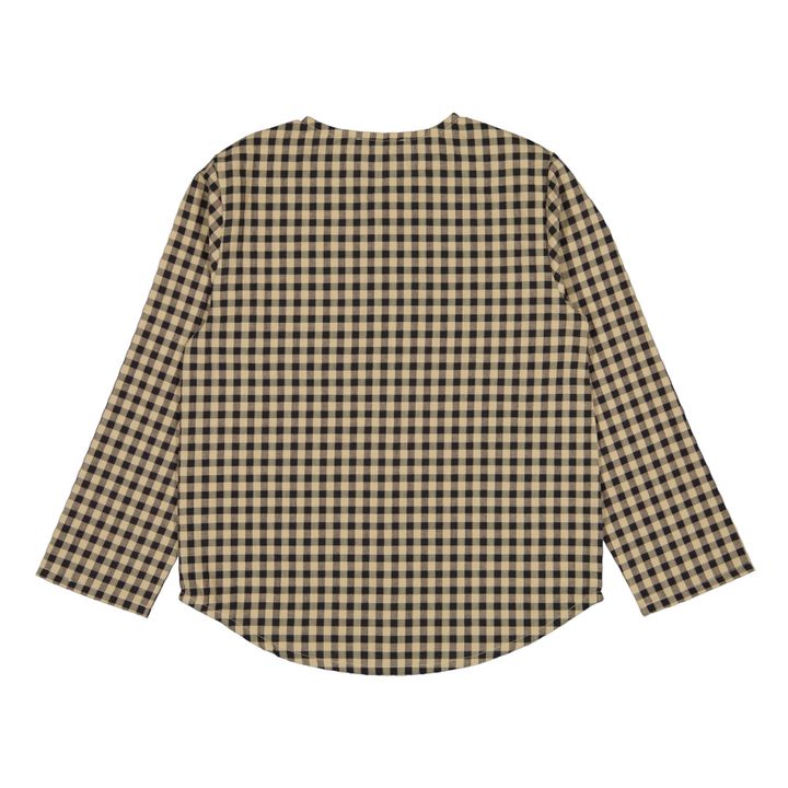 Gaston Gingham Cotton Muslin Shirt | Beige- Produktbild Nr. 8