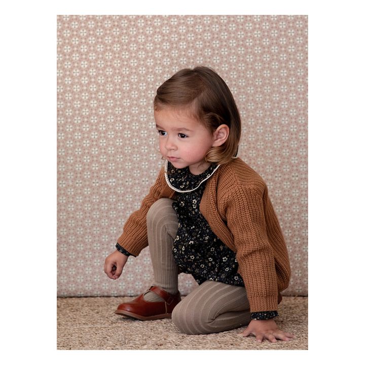 Cardigan Laine Recyclée Philo | Camel- Image produit n°4