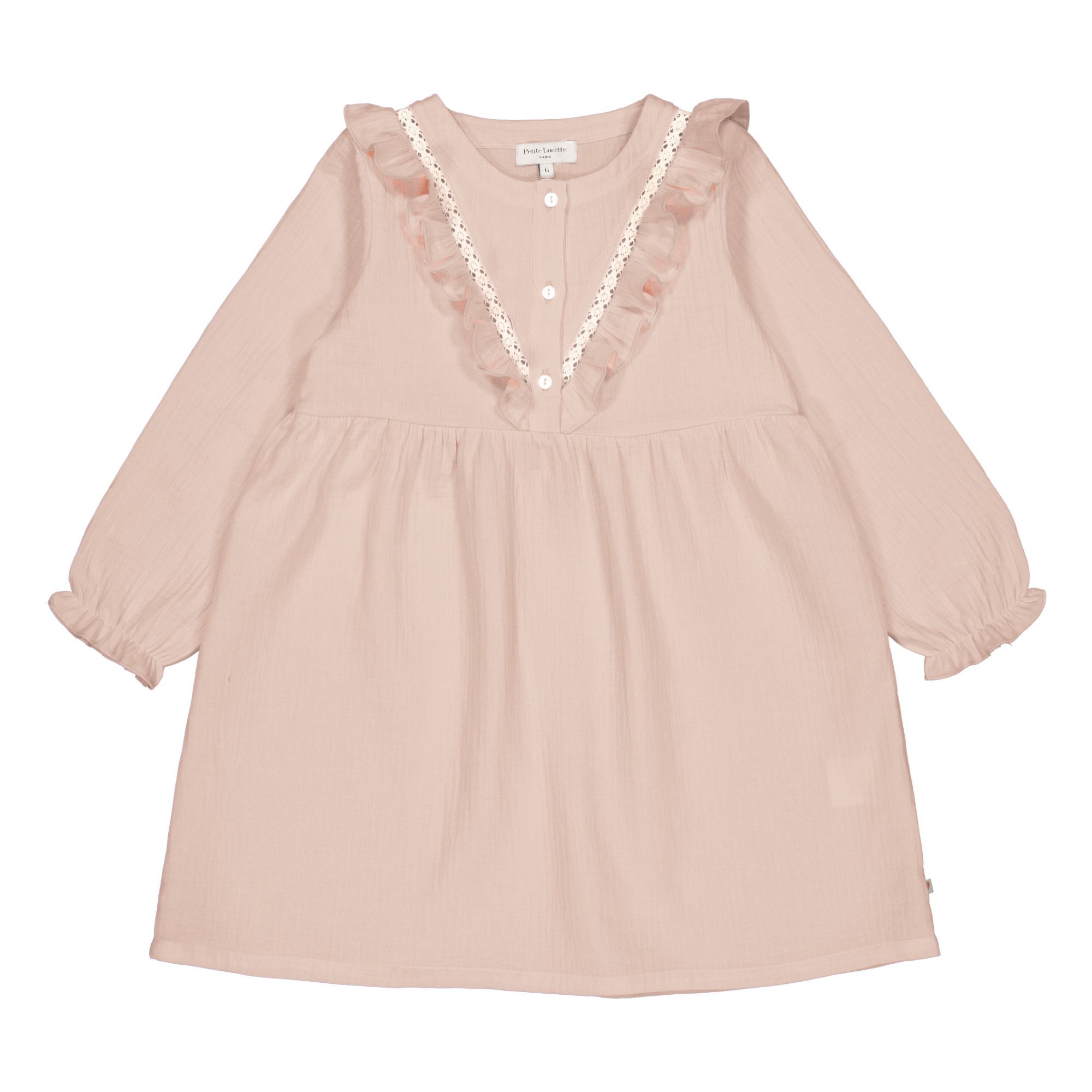 Altair Organic Cotton Muslin Dress | Rosa Palo- Imagen del producto n°0