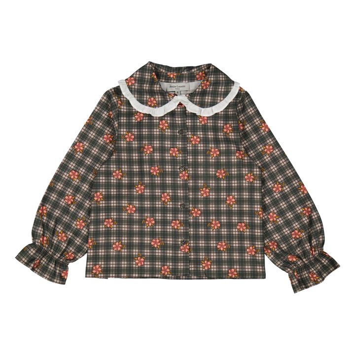 Judith Organic Cotton Checked Blouse | Anthrazit- Produktbild Nr. 0