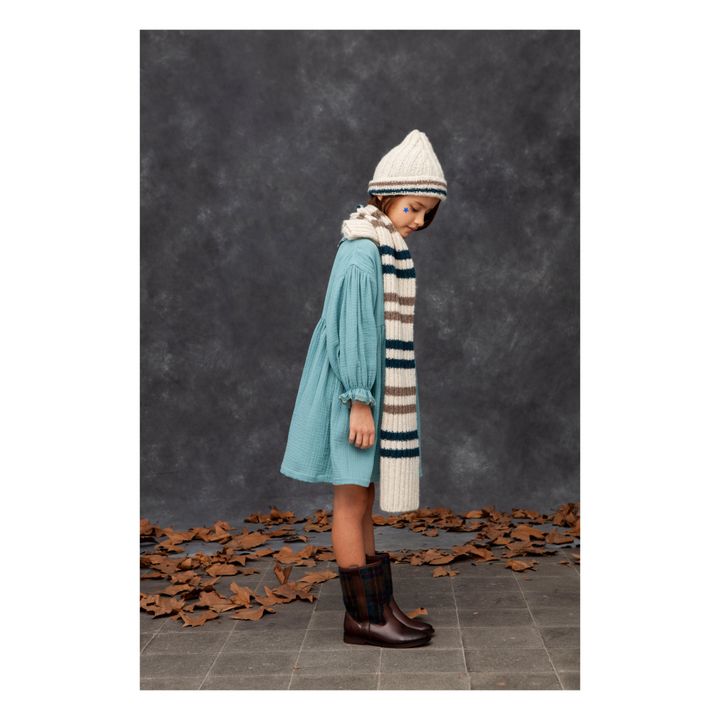 Frill Cuff Dress | Azul- Imagen del producto n°2