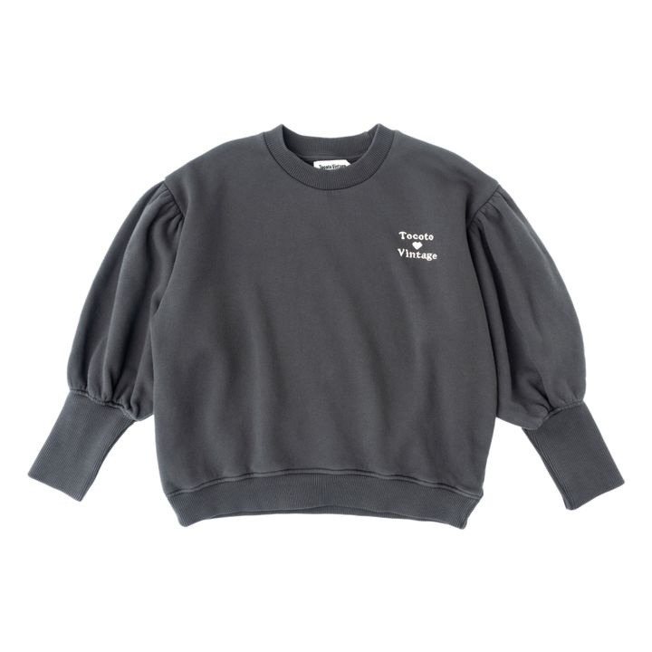 Sweat Brodé Tocoto | Gris anthracite- Image produit n°0