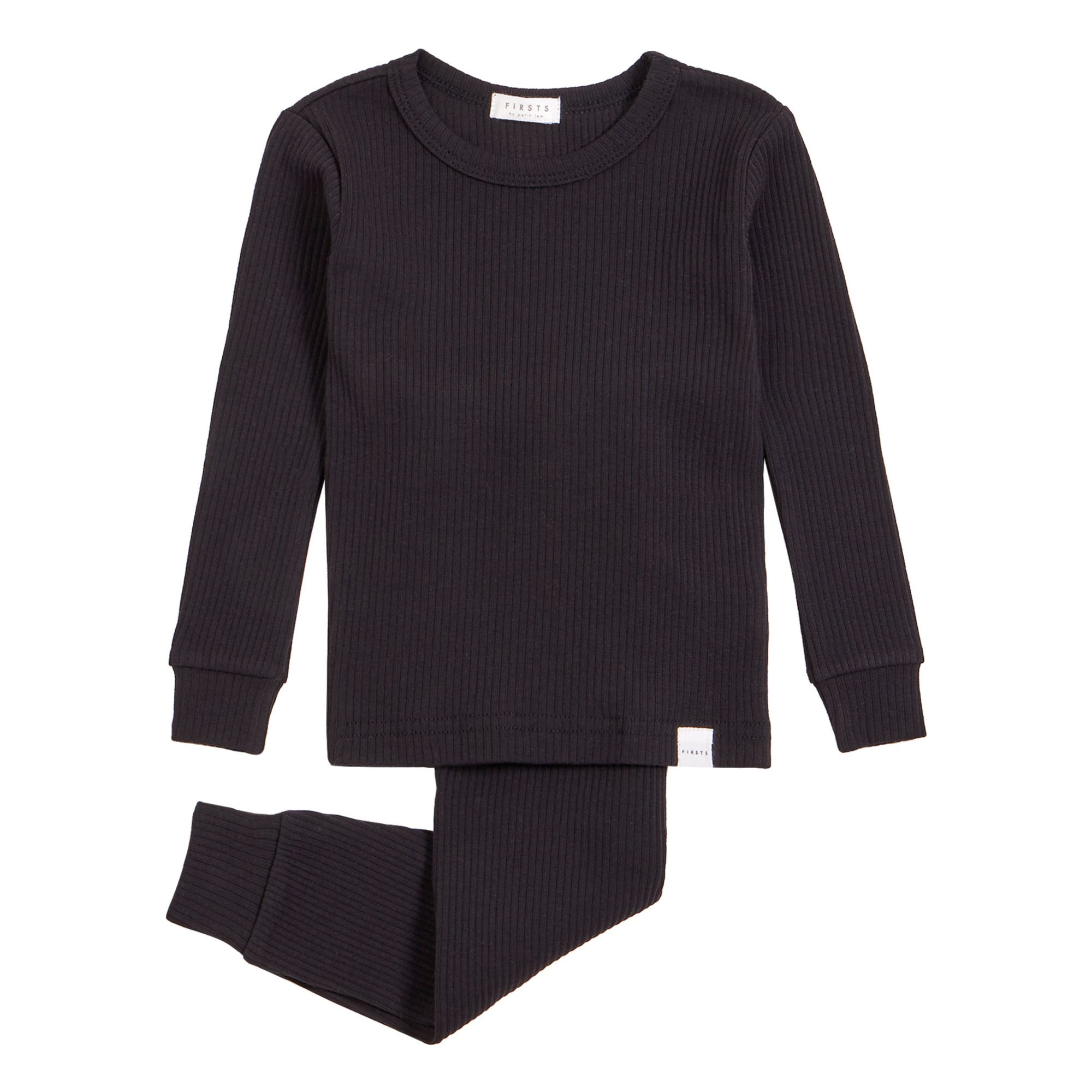 Solid Colour Two-Piece Pyjama | Negro- Imagen del producto n°0