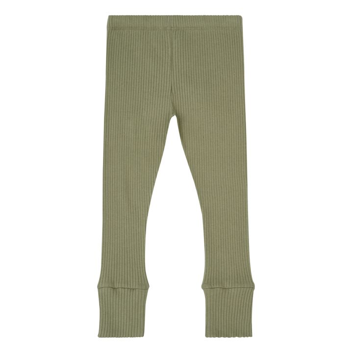 Organic Cotton Ribbed Leggings | Salvia- Imagen del producto n°2