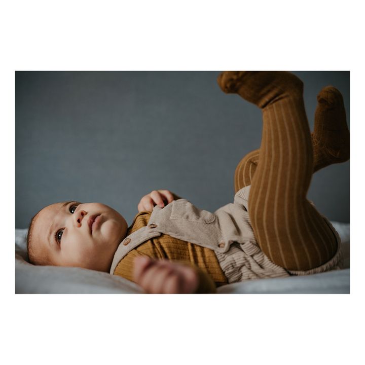 Organic Cotton Ribbed T-shirt Marrón- Imagen del producto n°3