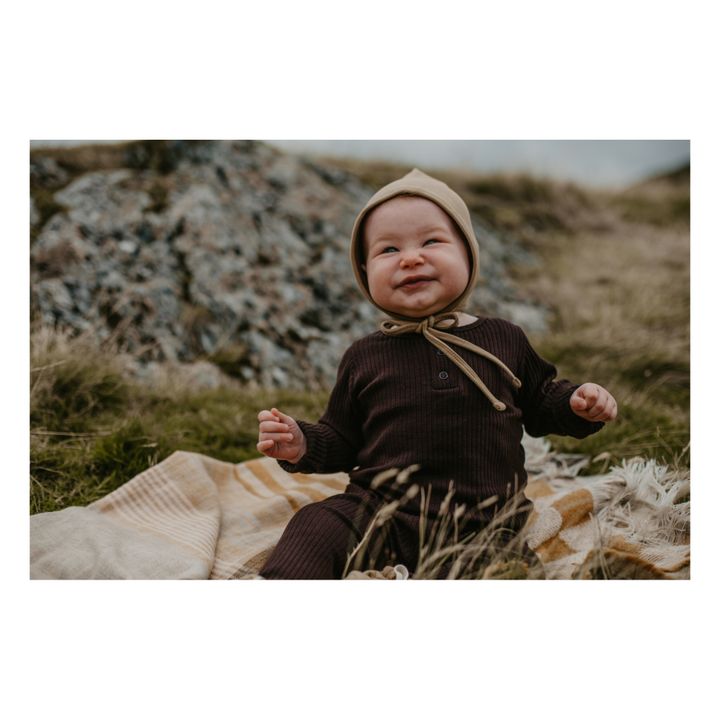 Organic Cotton Ribbed T-shirt | Cioccolato- Immagine del prodotto n°1