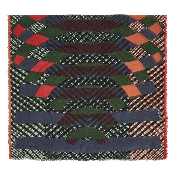 Percussion Wool and Silk Scarf | Verde Kaki- Imagen del producto n°0