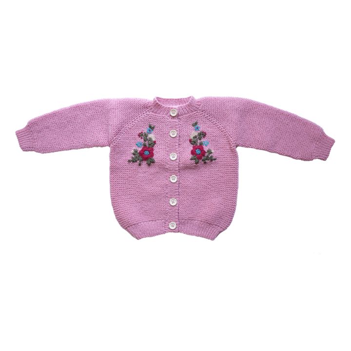 Hand Embroidered Cardigan | Rosa- Imagen del producto n°0