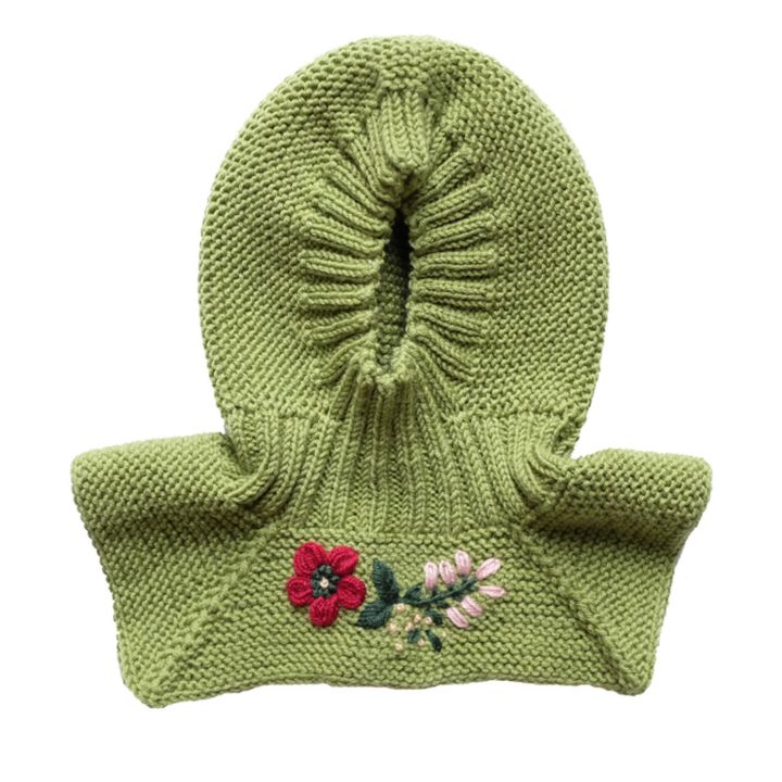Hand Embroidered Merino Balaclava | Salbei- Produktbild Nr. 0